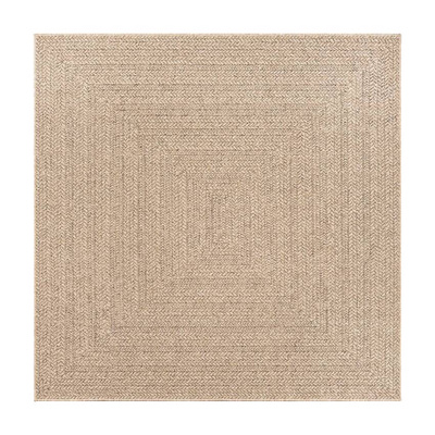 vidaXL Dywan ZIZUR, 200x200 cm, stylizowany na jutowy