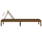vidaXL Leżaki, 2 szt., miodowy brąz, 199,5x60x74 cm, drewno sosnowe