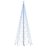 vidaXL Choinka z metalowym słupkiem, 1400 niebieskich diod LED, 5 m
