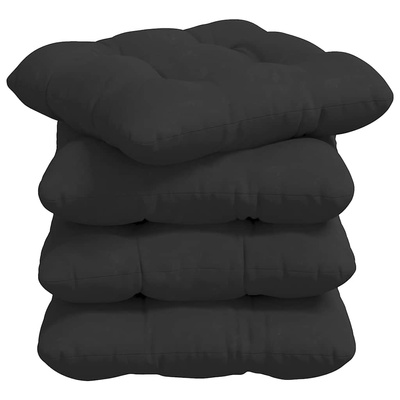 Poduszki na siedziska 4 pcs Czarny 45 x 45 cm