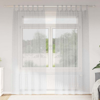 Firany Voile 2 pcs Jasnoszary 245 x 140 cm Poliester