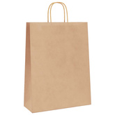 Torby papierowe 250 szt. z uchwytami Brązowe 32x12x42 cm