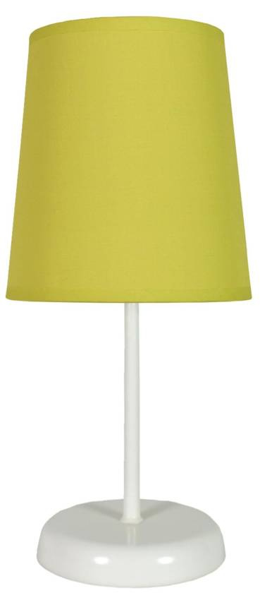 Lampka nocna Gala zielona metalowa z abażurem E14 lampka stołowa