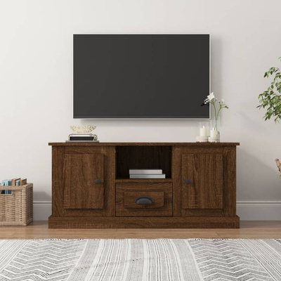 vidaXL Szafka pod TV, brązowy dąb, 100x35,5x45 cm