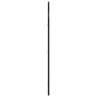 vidaXL Lustro ścienne, czarne, 60x100 cm, zakończone łukiem, żelazo