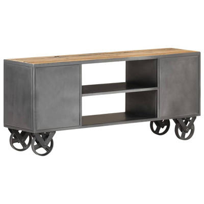 vidaXL Szafka pod TV, 110 x 30 x 49 cm, lite drewno z odzysku