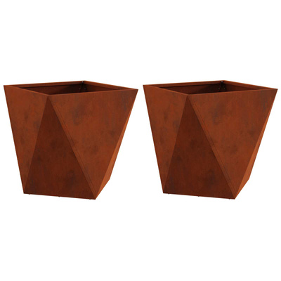 Donica 2 pcs Rdzawy 40 x 40 x 40 cm