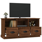 vidaXL Szafka pod TV, brązowy dąb, 100x35x50cm materiał drewnopochodny