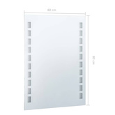 vidaXL Ścienne lustro łazienkowe z LED, 60 x 80 cm