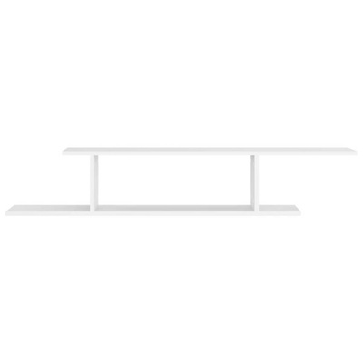 vidaXL Wisząca szafka pod TV, biała, 125x18x23 cm