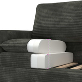 Sofa antracytowy 126 x 81 x 87,5 cm Poliester
