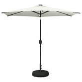 Parasol ogrodowy z oświetleniem LED i podstawą 270 x 270 cm