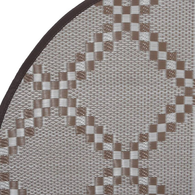 Dywan na zewnątrz, brązowy, ?160 cm, PP vidaXL