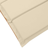 Leżak z poduszką 2 pcs Beżowy Lite Drewno Akacji