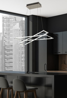 lampa sufitowa wisząca candellux apeti kseros led srebrno szary 4000k