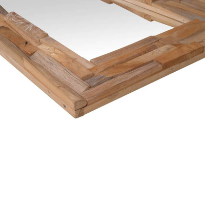 vidaXL Lustro dekoracyjne, drewno tekowe, 120 x 60 cm, prostokątne