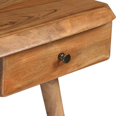 vidaXL Biurko z litego drewna akacjowego, 110 x 50 x 76 cm