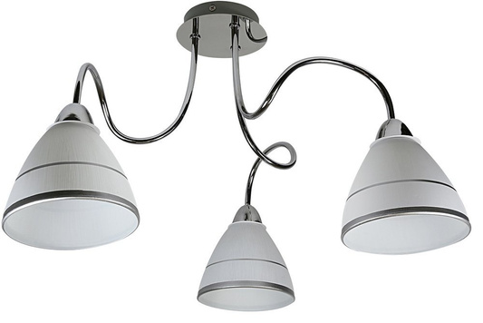 Lampa sufitowa Elf okrągła ze szklanymi kloszami 3-punktowa do salonu
