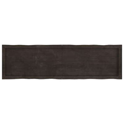 Blat ciemnobrązowy 140x40x(2-6) cm drewno z naturalną krawędzią