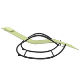 vidaXL Bujane leżaki, 2 szt., kremowe, stal i tkanina textilene