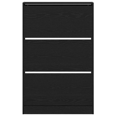 Szafka na buty z półką z drzwiami Czarny Dąb 80 x 21 x 125,5 cm