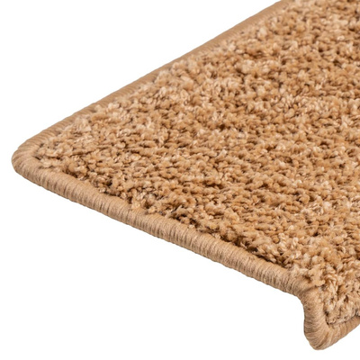 Maty na schody 10 szt. 65x21x4 cm Beżowe, prostokątne krawędzie