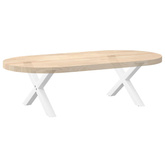 Nogi do stolika kawowego w kształcie litery X 2 szt. Białe 60x(30-31) cm Stal