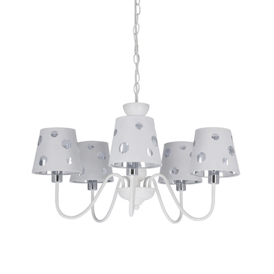 Żyrandol biały lampa wisząca 5xE14 Batley Ledea 50205110