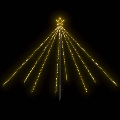 vidaXL Choinka z lampek ułożonych w wodospad, 400 diod LED, 2,5 m