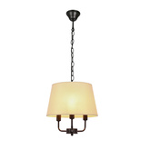 Lampa wisząca z abażurem Pasteri beżowa potrójna do salonu
