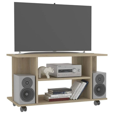 vidaXL Szafka pod TV, dąb sonoma, 80x40x45 cm, materiał drewnopochodny