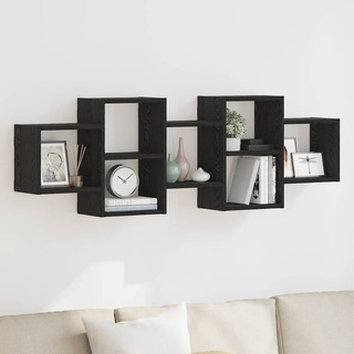 Półka wisząca, czarny dąb, 129x18x42cm, materiał drewnopochodny