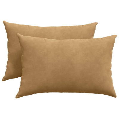 Poduszki na sofę 2 pcs Brązowy 60 x 40 cm Tkanina sztruksowa