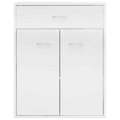 Szafka, biała z połyskiem, 60x30x75 cm, materiał drewnopochodny