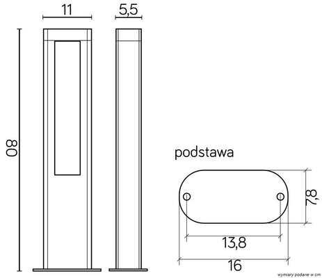 Lampa ogrodowa stojąca GL15403