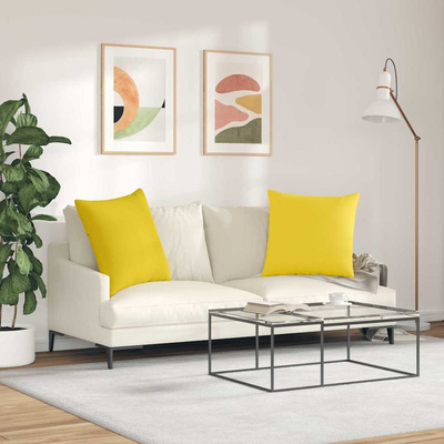 Poduszki na sofę 2 pcs Jasnożółty 80 x 80 cm tkanina