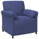 Sofa 1-osobowa Niebieski policyjny 88 x 83 x 95 cm Welur