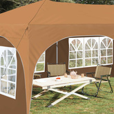 Namiot imprezowy rozkładany 575 x 288 x 245 cm Beżowy