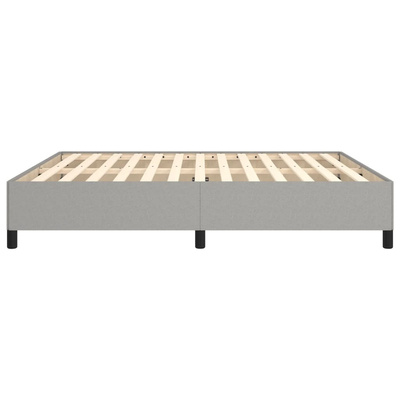 vidaXL Rama łóżka, jasnoszara, 160 x 200 cm, tapicerowana tkaniną model standard