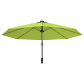 Ścienny parasol ogrodowy z LED, zielony, 290 cm