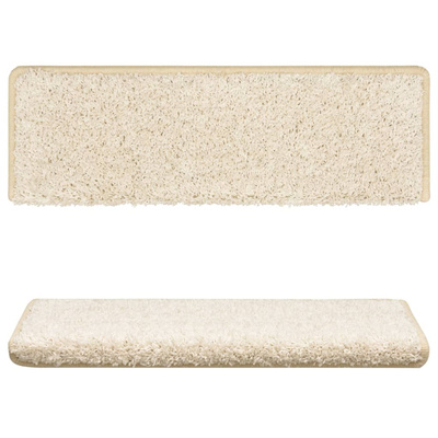 Maty na schody 10 szt. 65x21x4 cm Białe prostokątne krawędzie