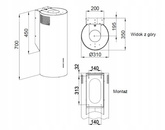 Okap kominowy Malwa W 731 (złoty) PREMIUM LINE