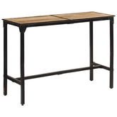 Stolik barowy, 150x55x107 cm, surowe lite drewno mango