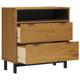 vidaXL Komoda FLAM, 80x40x80 cm, lite drewno sosnowe