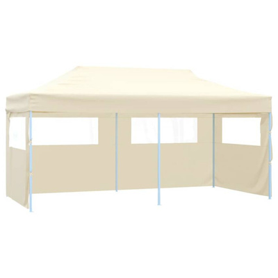 vidaXL Kremowy namiot imprezowy, rozkładany, 3 x 6 m