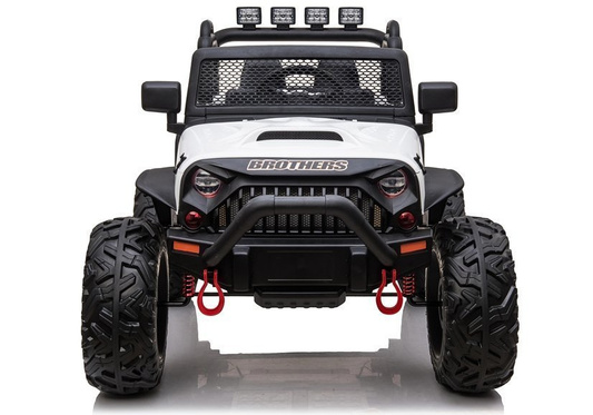 Auto Terenowe Na Akumulator Jeep JC666 Światła LED MP3 Pilot Biały