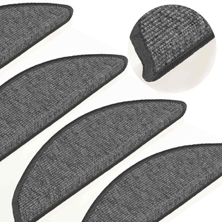 Maty na schody 15 szt. 56x17x3 cm Beżowo-szare półokrągłe