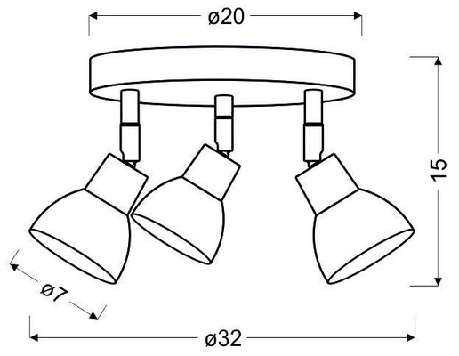 Lampa sufitowa plafon 3X5W LED biały ROY 98-67678