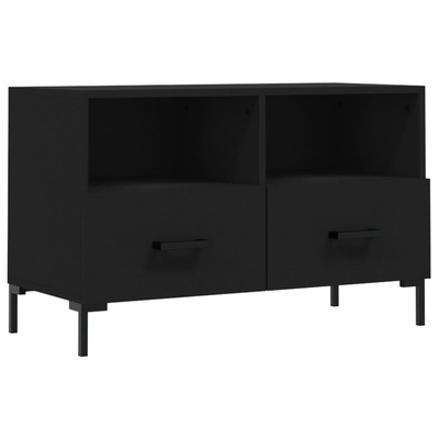 vidaXL Szafka pod TV, czarna, 80x36x50 cm, materiał drewnopochodny model standard