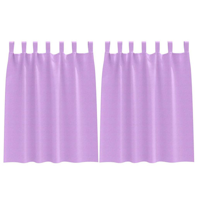 Firany blackout z kółkami 2 pcs Fioletowy 140 x 140 cm